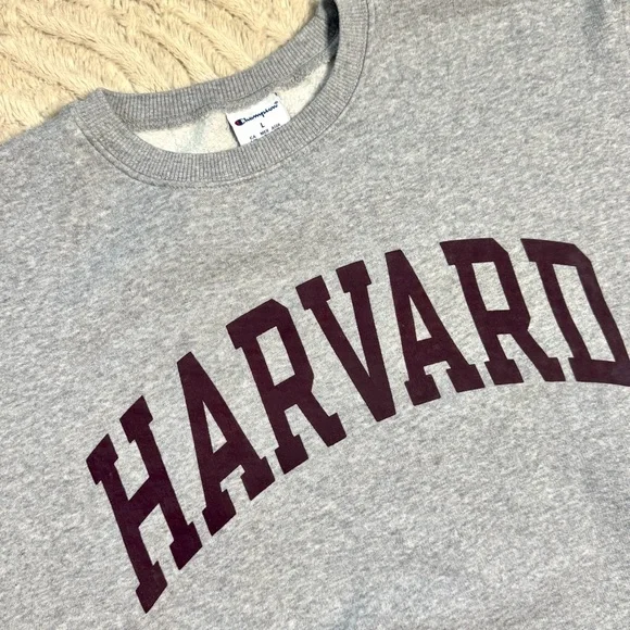 Harvard University Crew Neck by Champion Size Large - Picture 4 of 7
